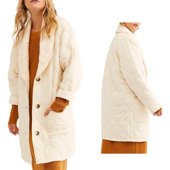 Free People Jackets & Blazers - Free People Happy Day Dreamer Jacket Cream Small